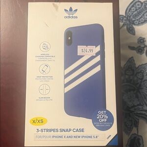 Adidas Blue and White 3-Stripes Case for iPhone X/XS
